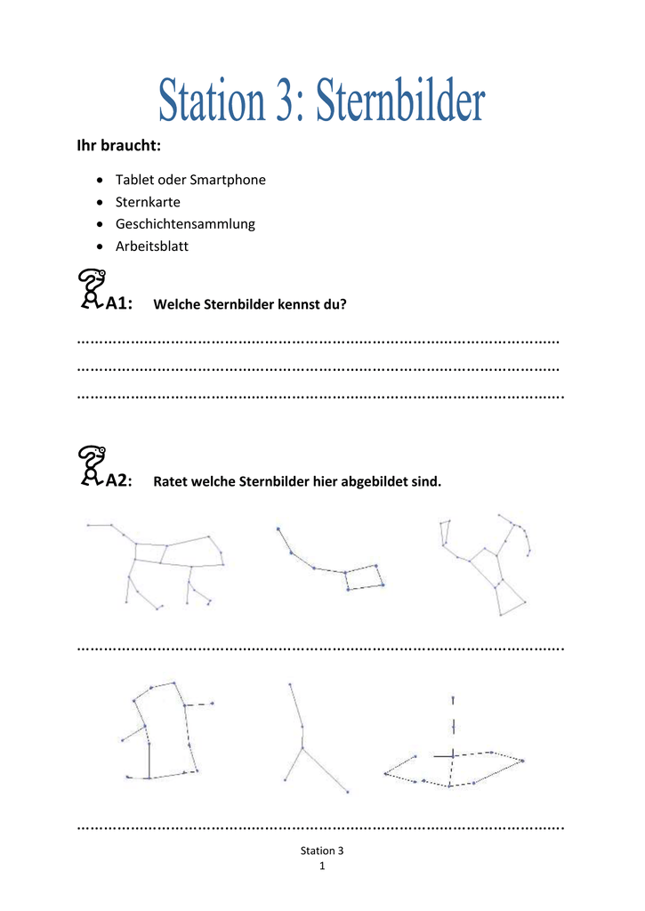 Klassisches Arbeitsblatt Station 3 Lehrstuhl für Didaktik der Physik