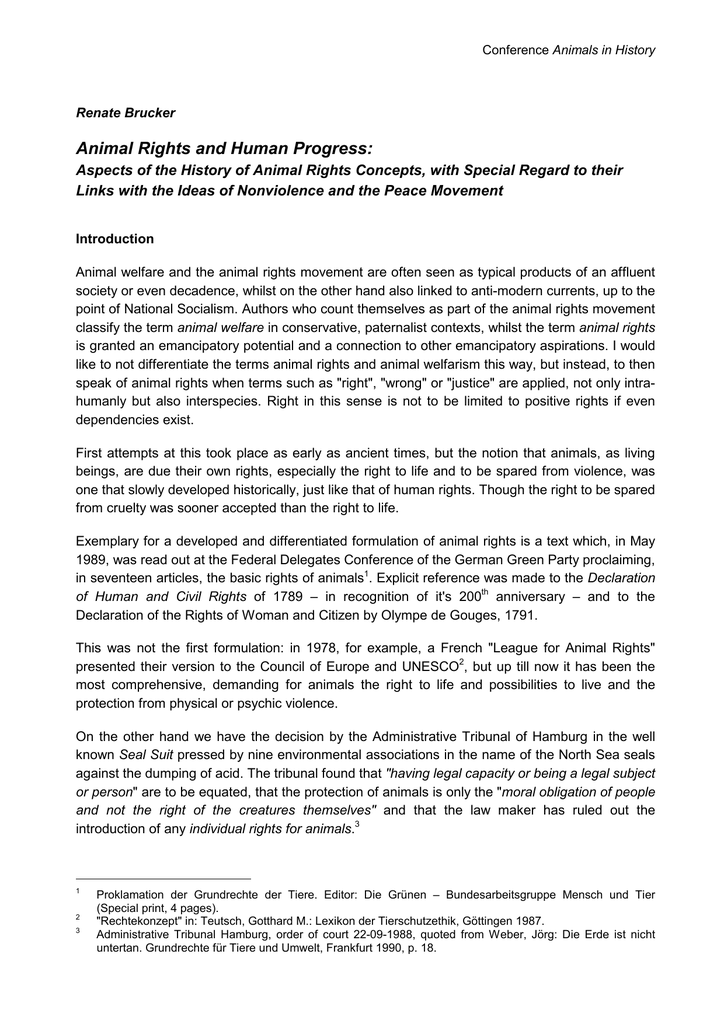 Example Of Concept Paper About Animal Welfare And Rights