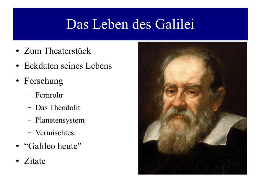 Zitate Aus Leben Des Galilei