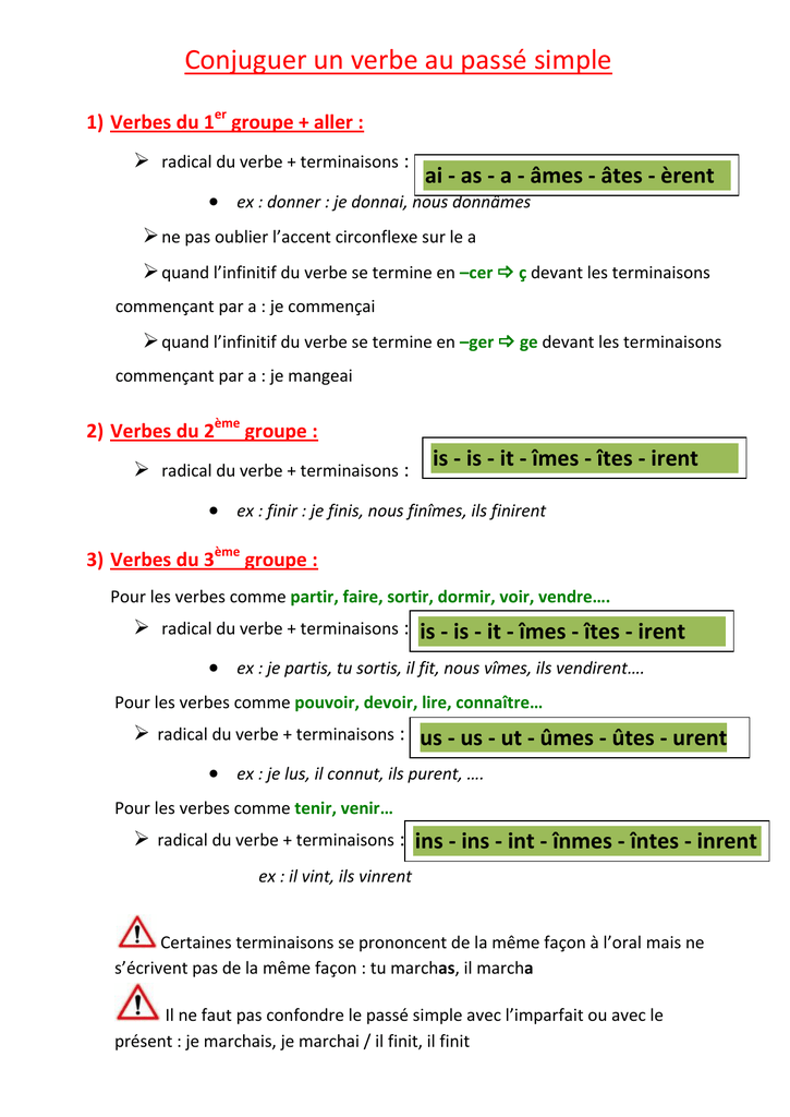 Adindaaa Verbe Vendre Au Passé Simple