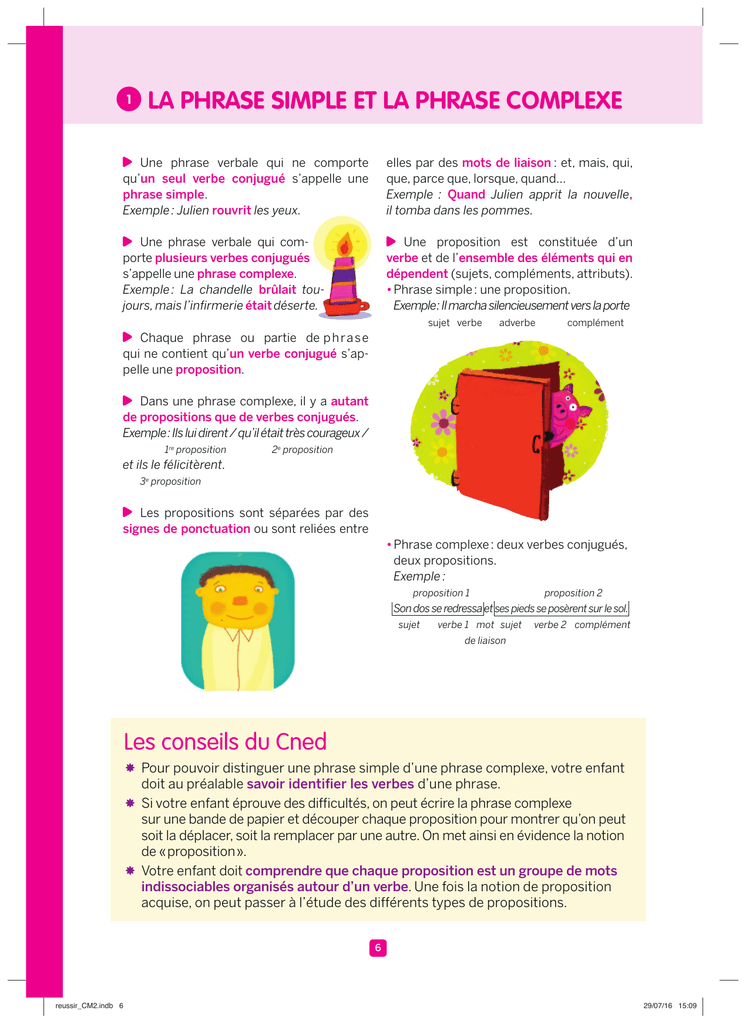 1 la phrase simple et la phrase complexe
