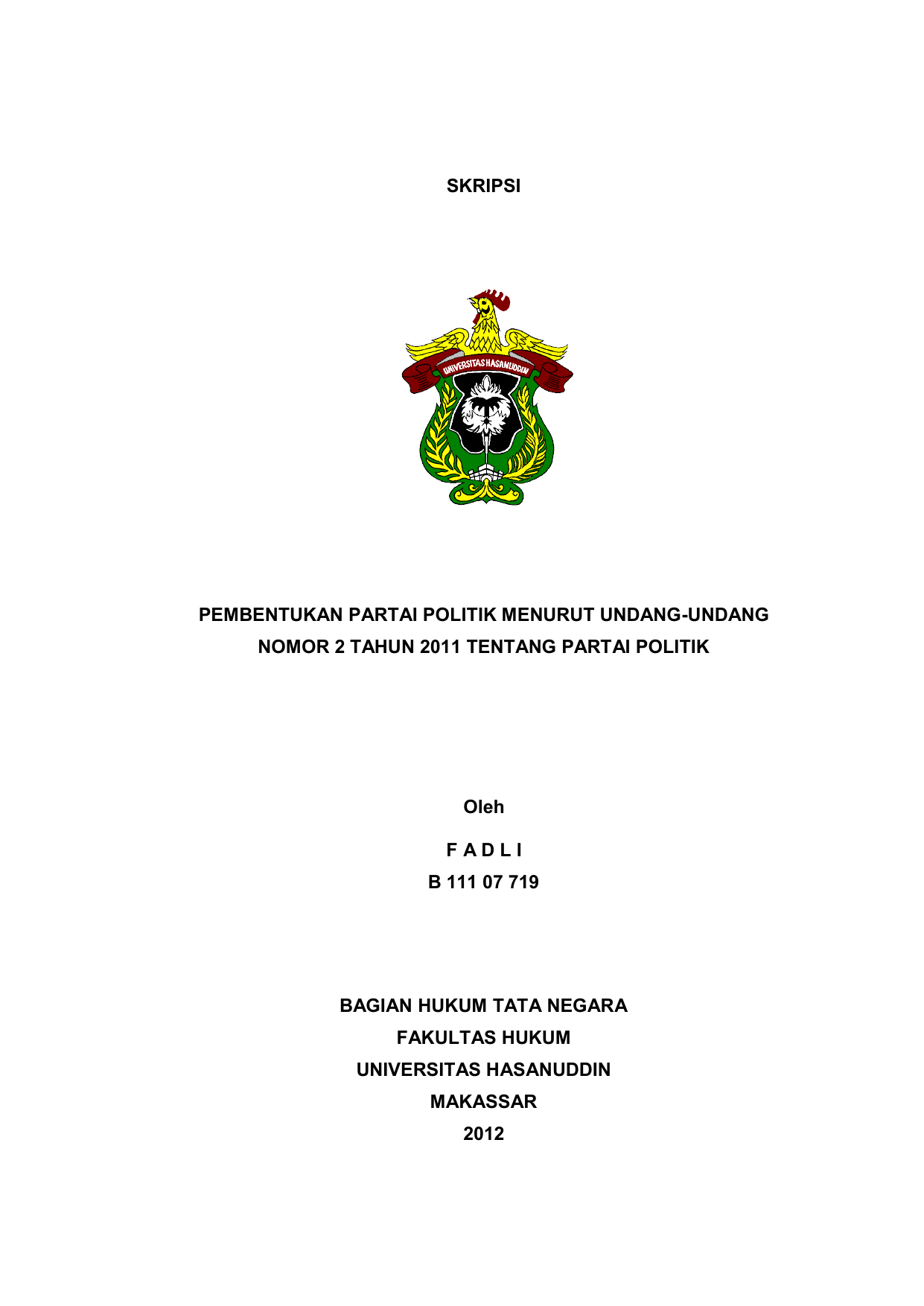 Judul Skripsi Hukum Tata Negara Tentang Desa Ide Judul Skripsi