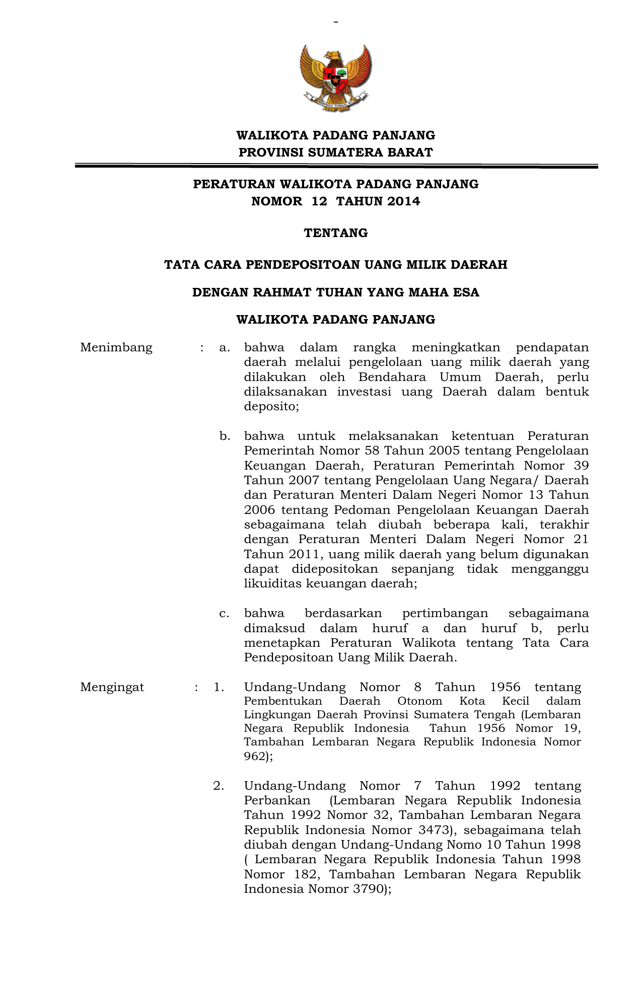 Permendagri No 21 Tahun 2011 Tentang Pedoman Pengelolaan Keuangan