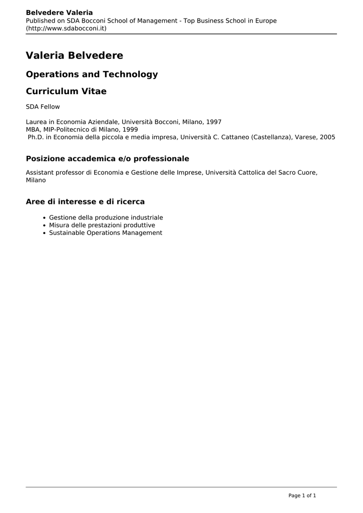 B1 business Università Bocconi Anciens Et Réunions