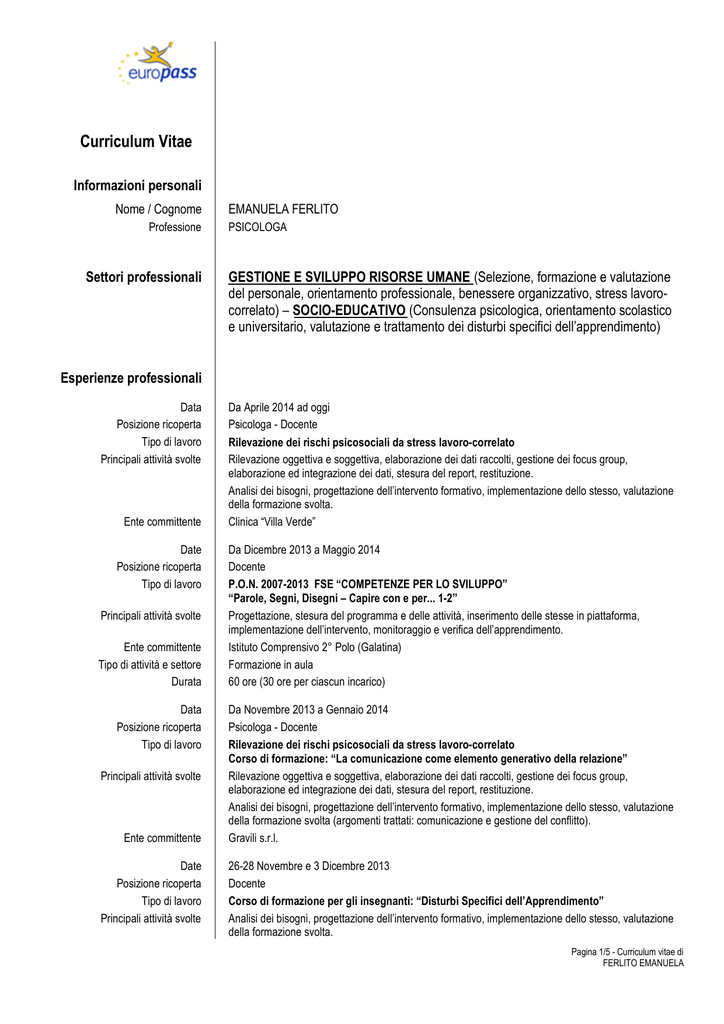 Curriculum Vitae - Università Del Salento 1024_x_724_png