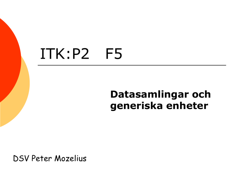 ITP1 Föreläsning 1