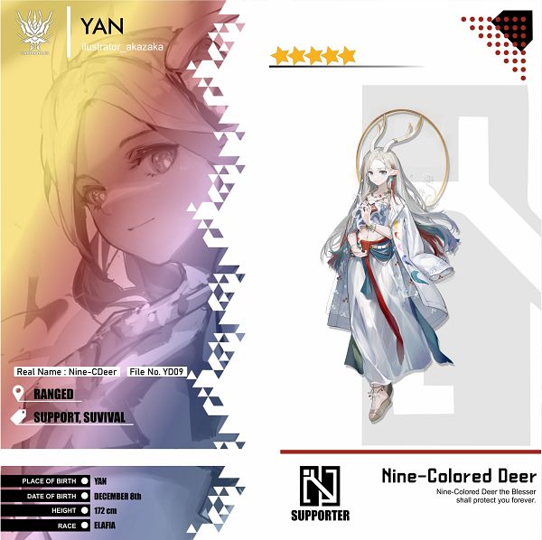 NineColored Deer Arknights Image 3624490 Zerochan Anime Image Board