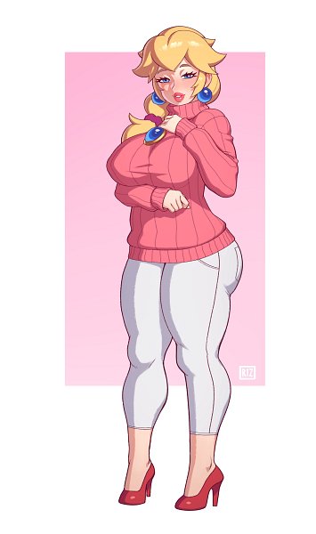 Princess Peach - Super Mario Bros. - Image by Riz Draws #3501876