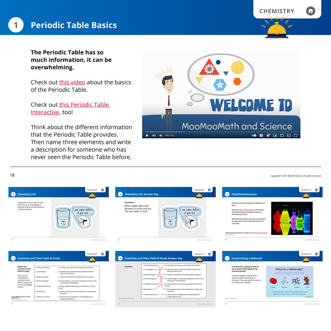 Science Bell Ringers for Biology, Chemistry, Physics, and More