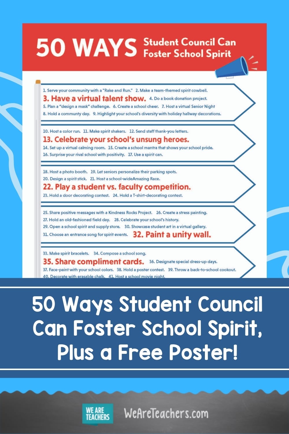 50 Tips, Tricks, and Ideas for Building School Spirit