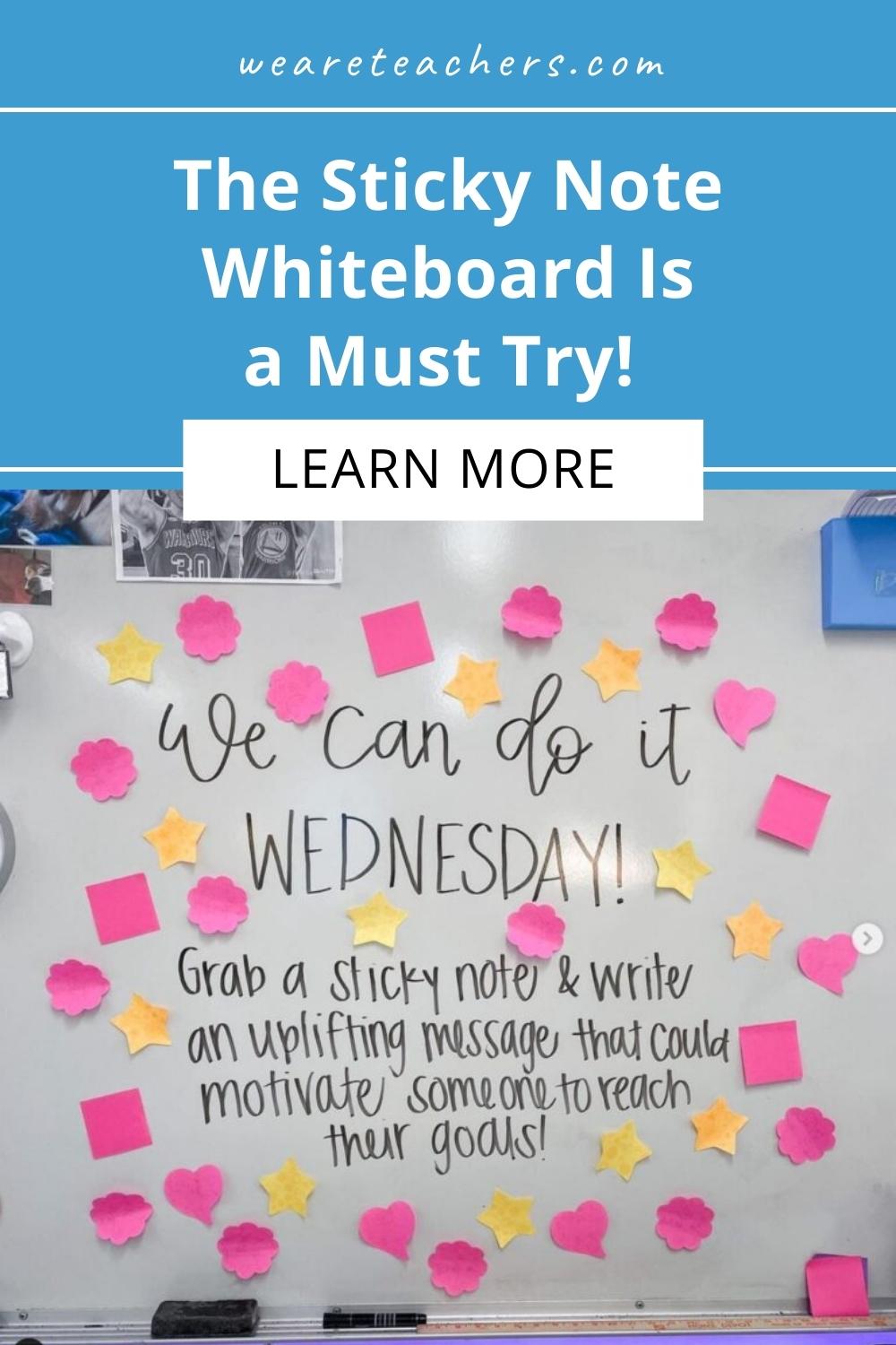 We're Loving This Sticky Note Whiteboard Strategy