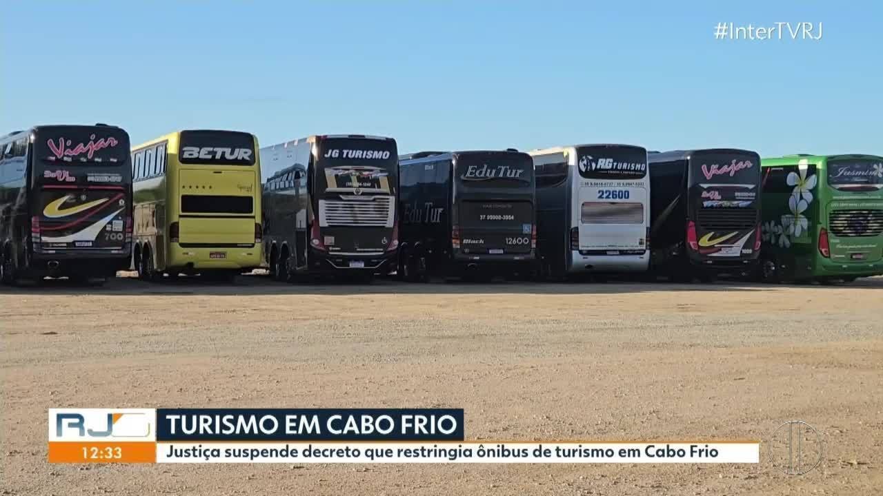 TJRJ suspende decreto que aumenta valor de entrada de ônibus de turismo em Cabo Frio | Região dos Lagos