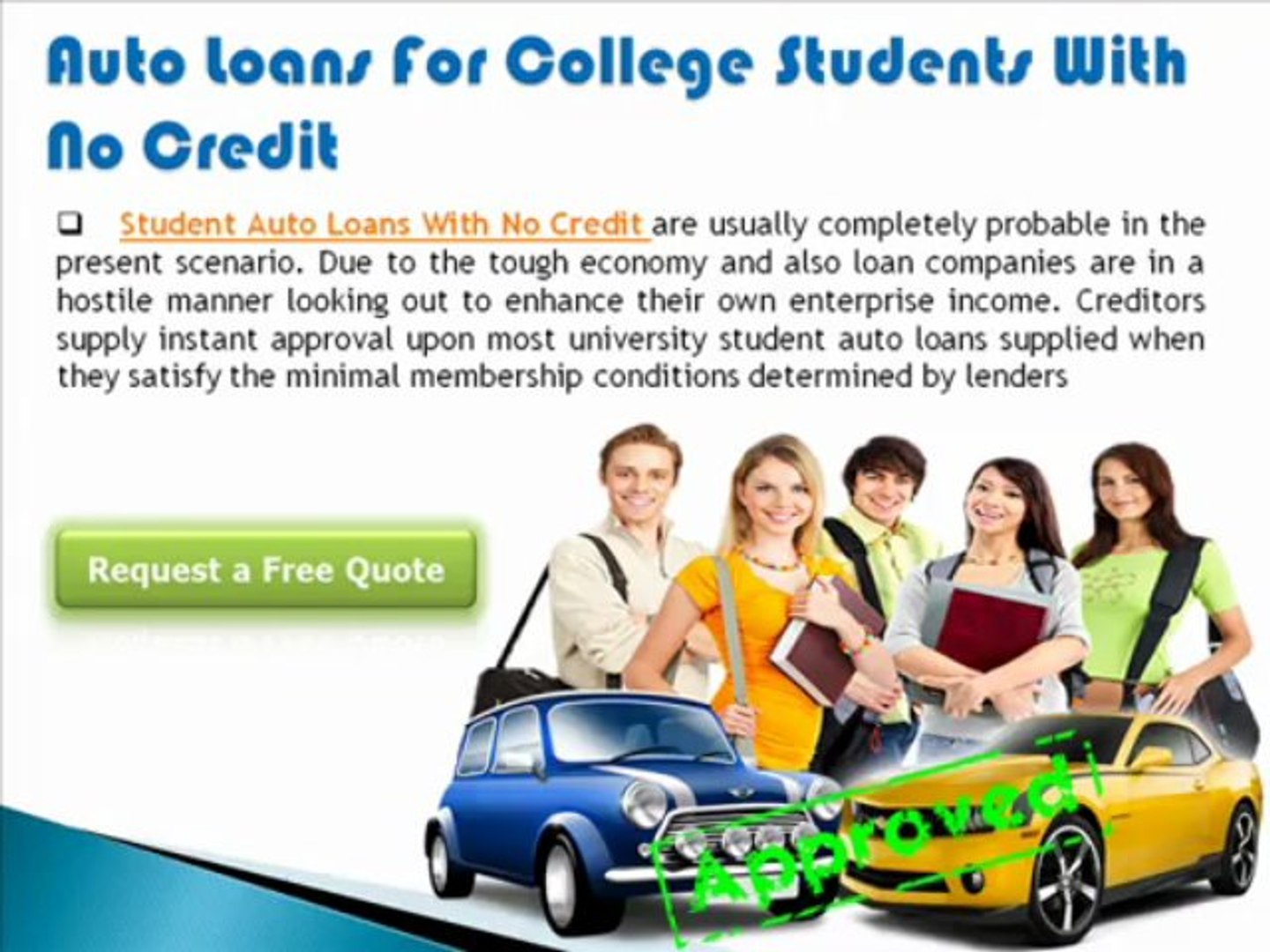 Car Loans For Students With No Credit Loan Walls
