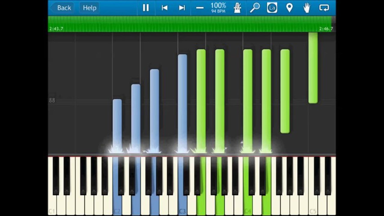 Hallelujah (Leonard Cohen) easy piano cover Synthesia + DOWNLOAD MIDI