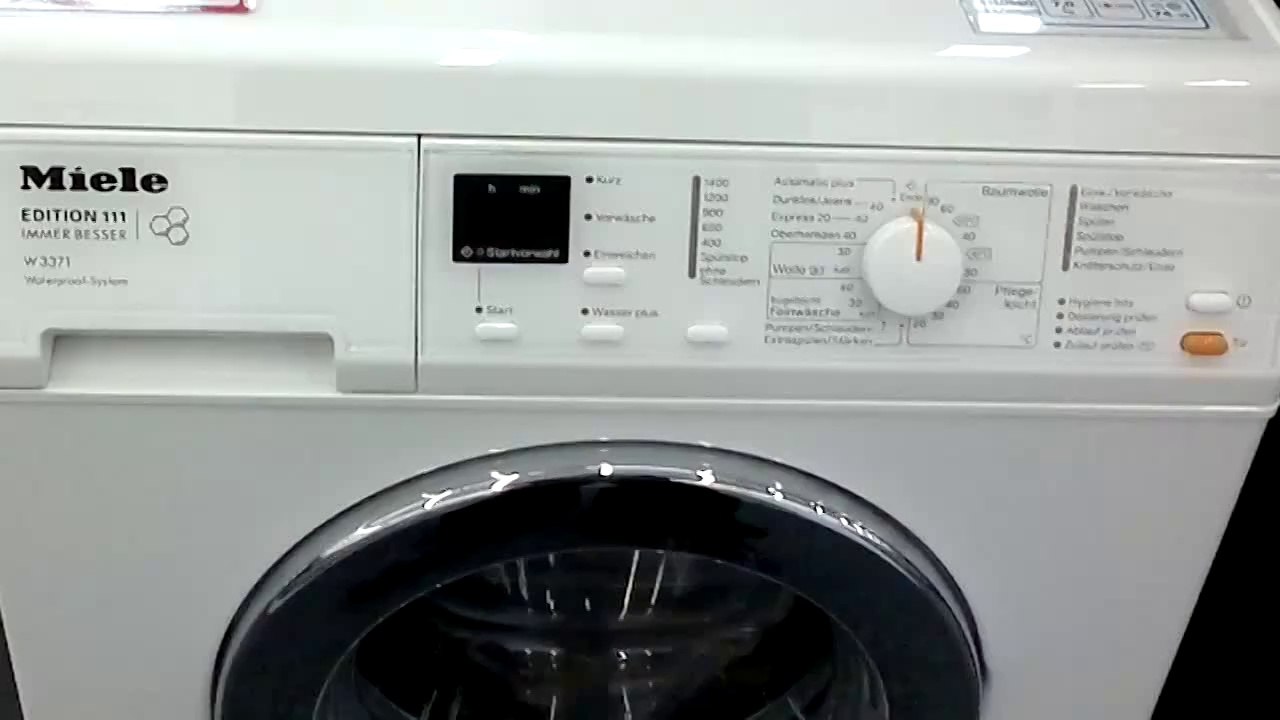 Miele W 3371 WCS Edition 111 Waschmaschine im Test video Dailymotion