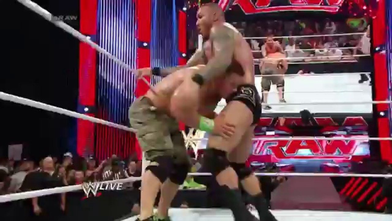 John Cena & Roman Reigns vs. Randy Orton, Seth Rollins & Kane 3on2