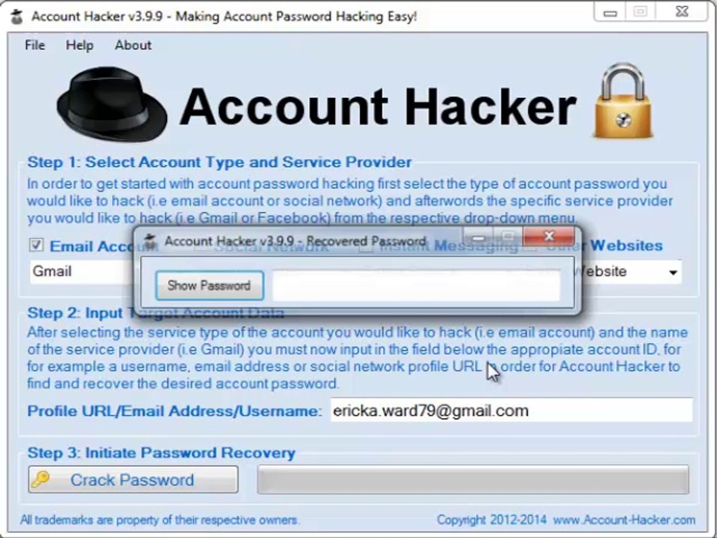 Account Hacker Version 3.9.9 Activation Code For Free