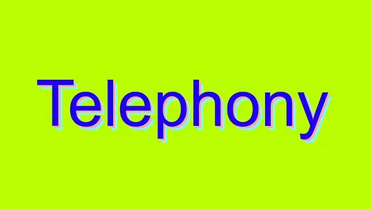 How to Pronounce Telephony video Dailymotion