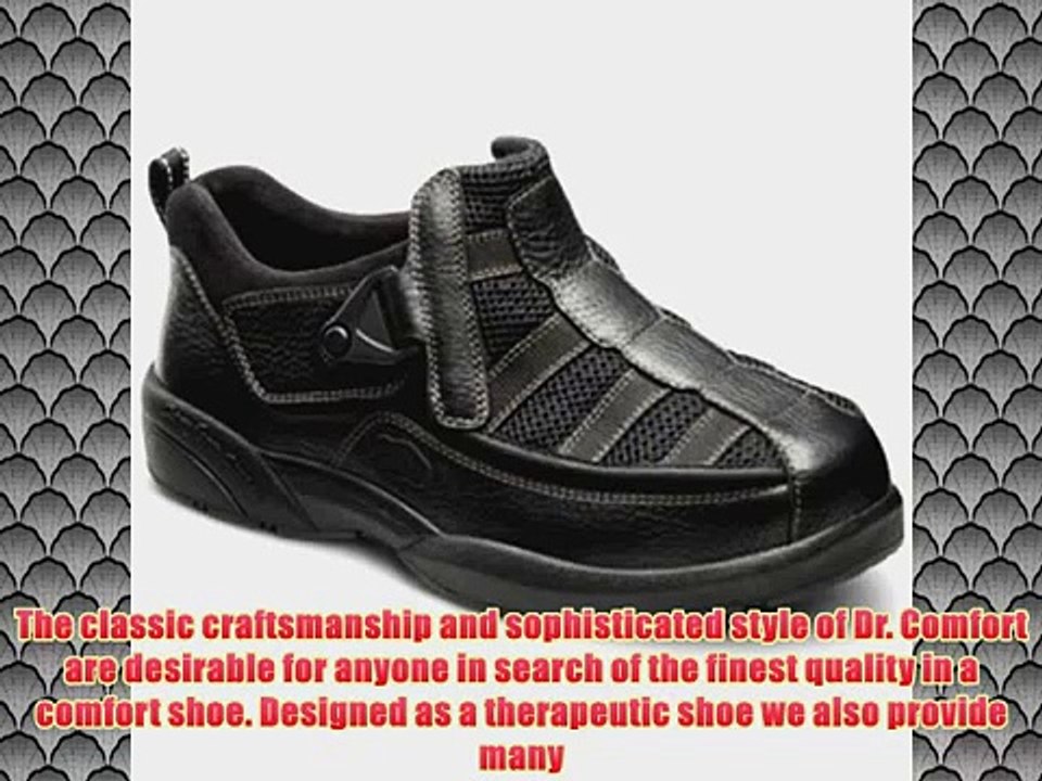 Dr. Comfort EdwardX Men's Therapeutic Diabetic Extra Depth Shoe Black