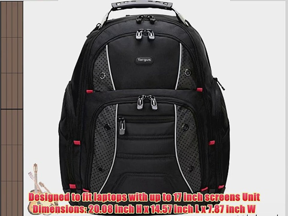 Targus Drifter II Backpack for 17Inch Laptop Black/Perforated