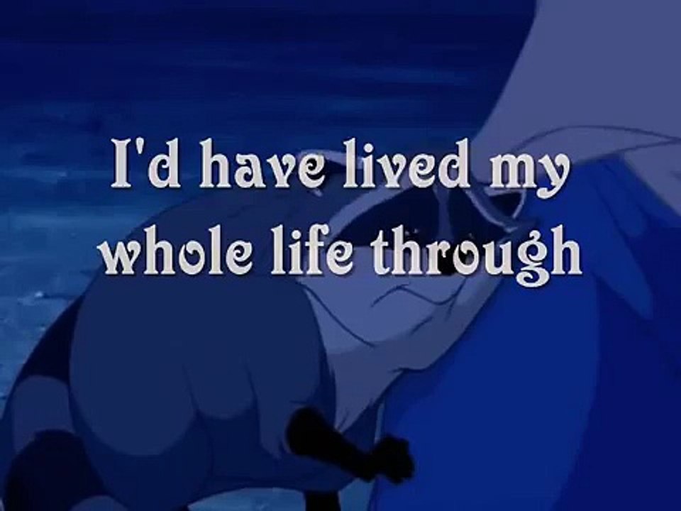 Pocahontas If I Never Knew You Lyrics video Dailymotion