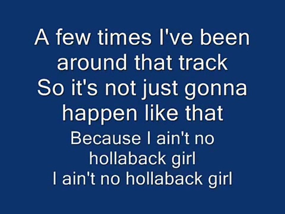 hollaback girl lyrics video Dailymotion