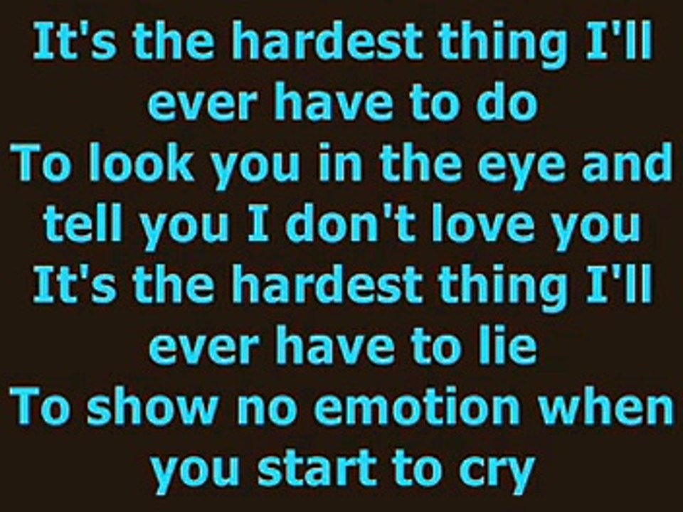The Hardest Thing 98 Degrees Lyrics video Dailymotion