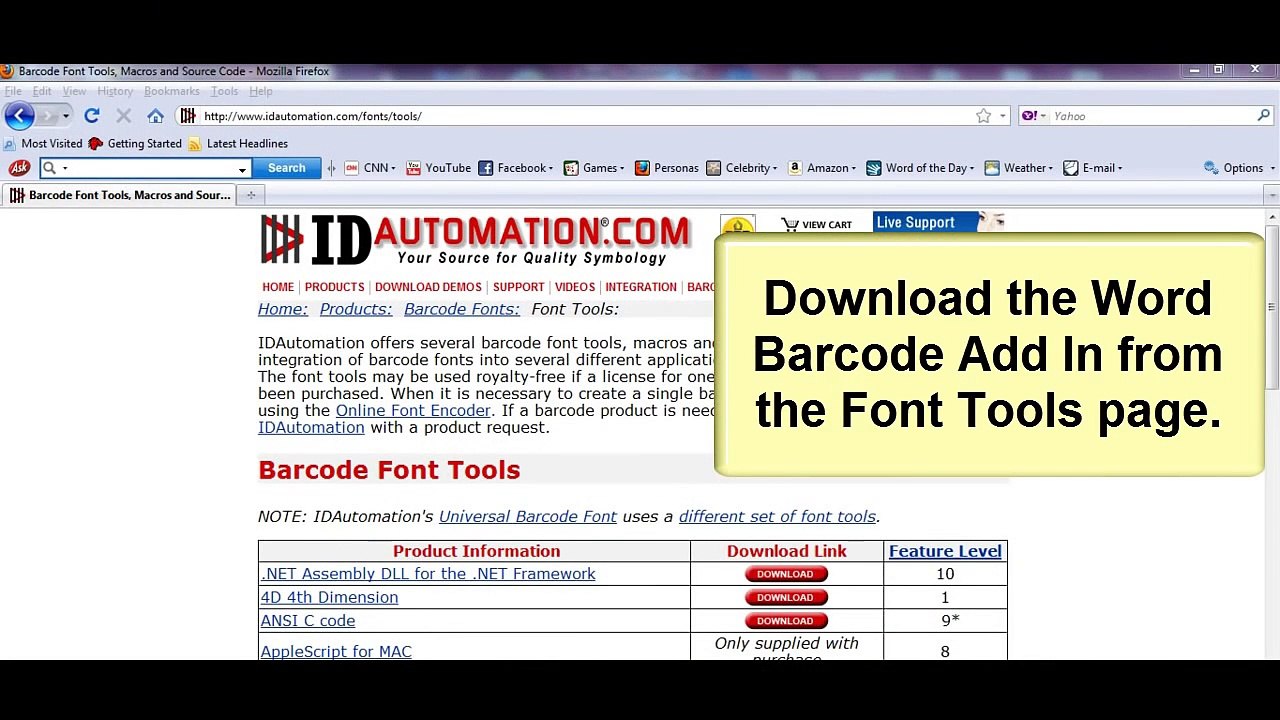 Create an SCC14 Barcode in Microsoft Word using Code 128
