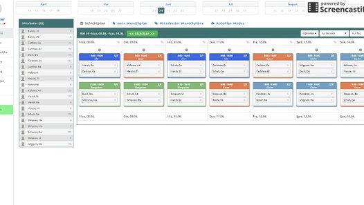 Schichtplaner Online kostenlos und online den Schichtplan erstellen