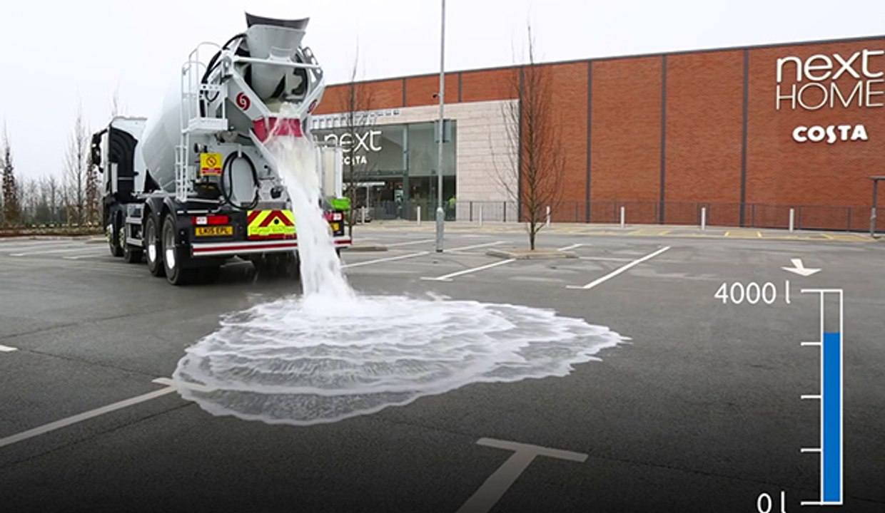 Un bitume absorbant capable d'évacuer 4000 litres d'eau en