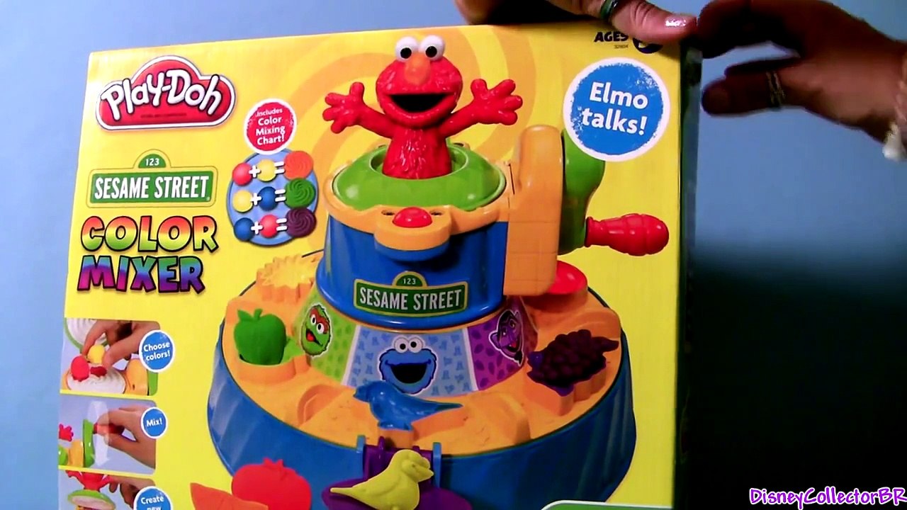Play Doh Color Mixer Learn Colors as Elmo Talks With Cookie Monster