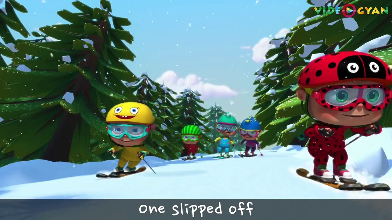 Five Little Babies Skiing In Snow 5 Little Babies Nursery Rhymes