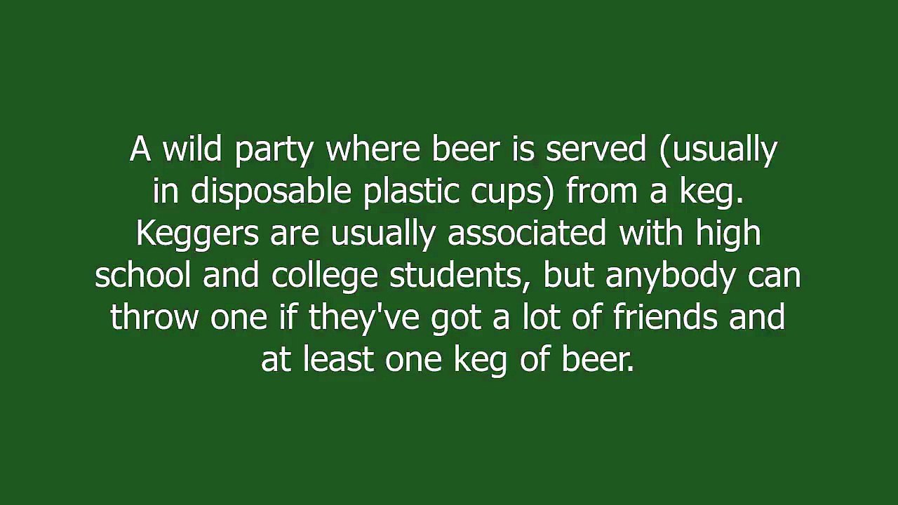 kegger meaning and pronunciation video Dailymotion