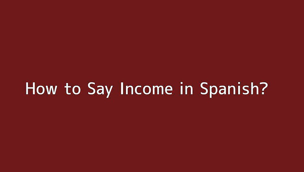 How to say in Spanish Vidéo Dailymotion