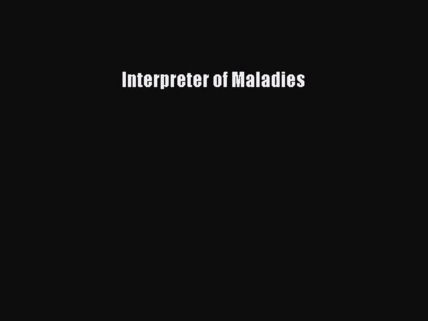 Interpreter Of Maladies Pdf slidesharedocs