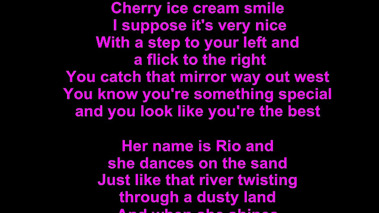 Duran Duran Rio Lyrics video Dailymotion