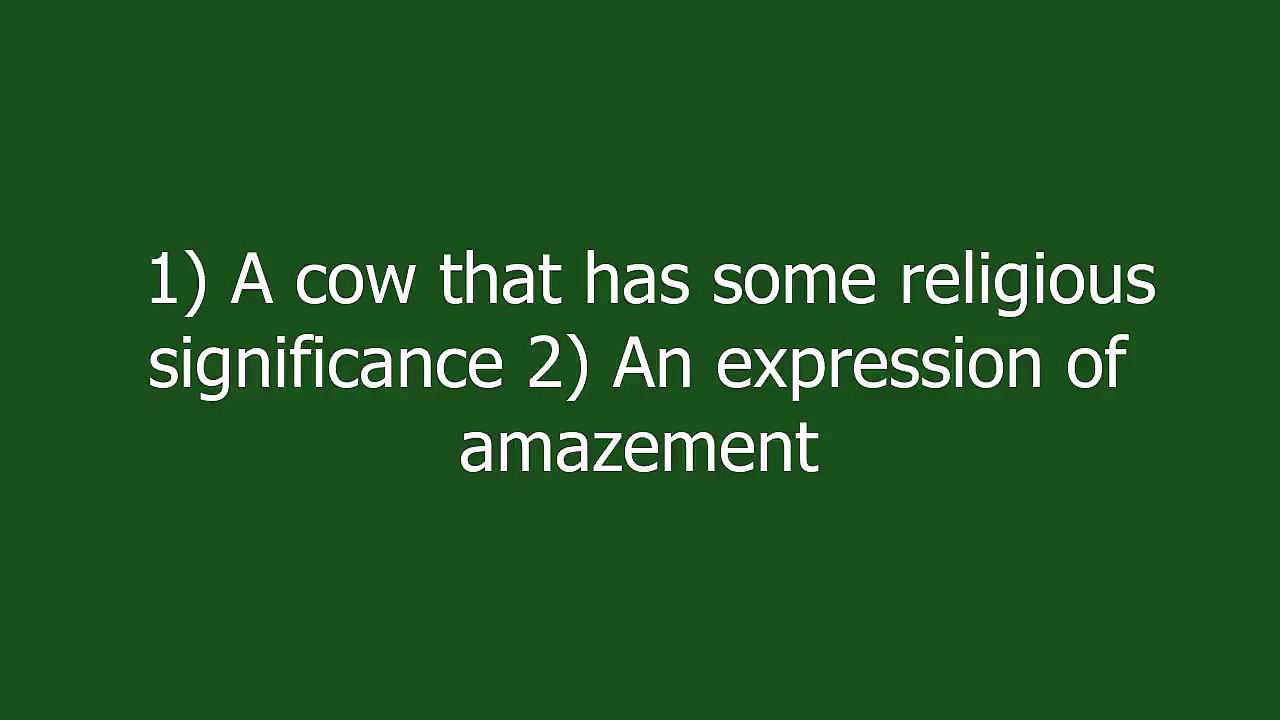 Holy Cow meaning and pronunciation video Dailymotion