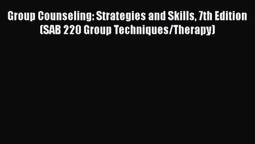 9780840033932 Group Counseling: St…
