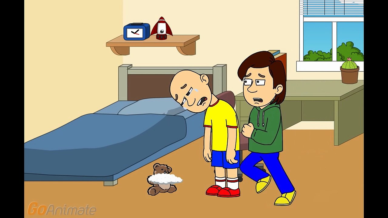 Caillous Mom Destroy Caillous Teddy Bear And Gets Grounded/Caillou Gets