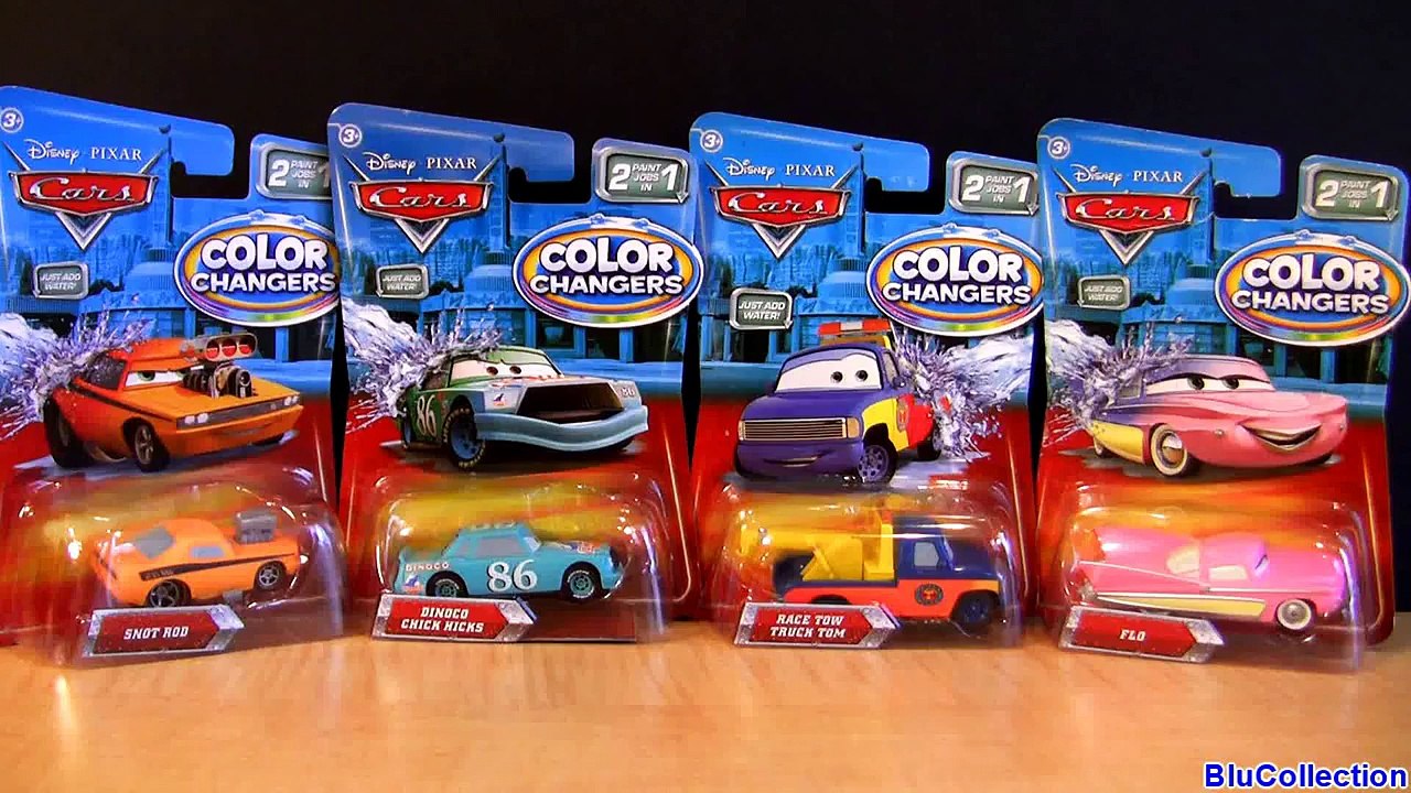Color Changers Cars Flo, Snot Rod, Chick Hicks & Tow Truck Colour