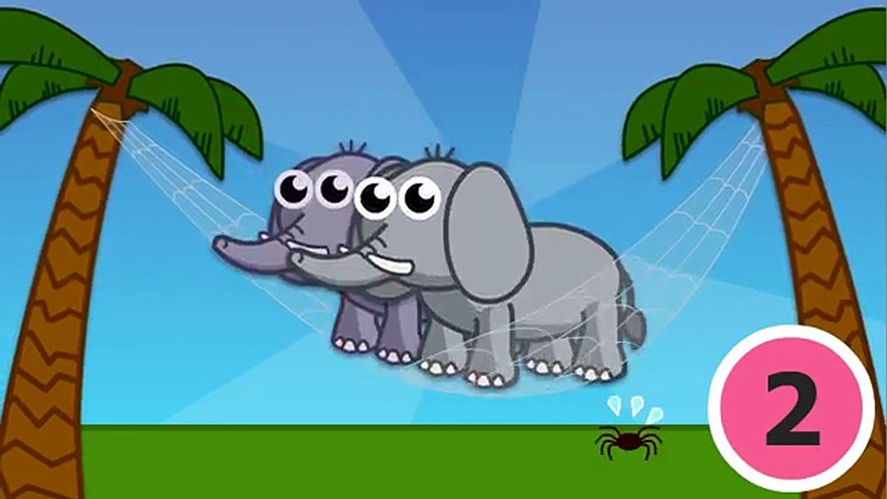 Un elefante se balanceaba sobre la tela de una araña con letra Vidéo