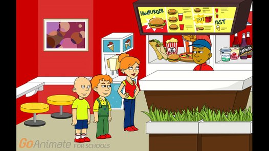 Caillou misbehaves at McDonalds and gets grounded video Dailymotion