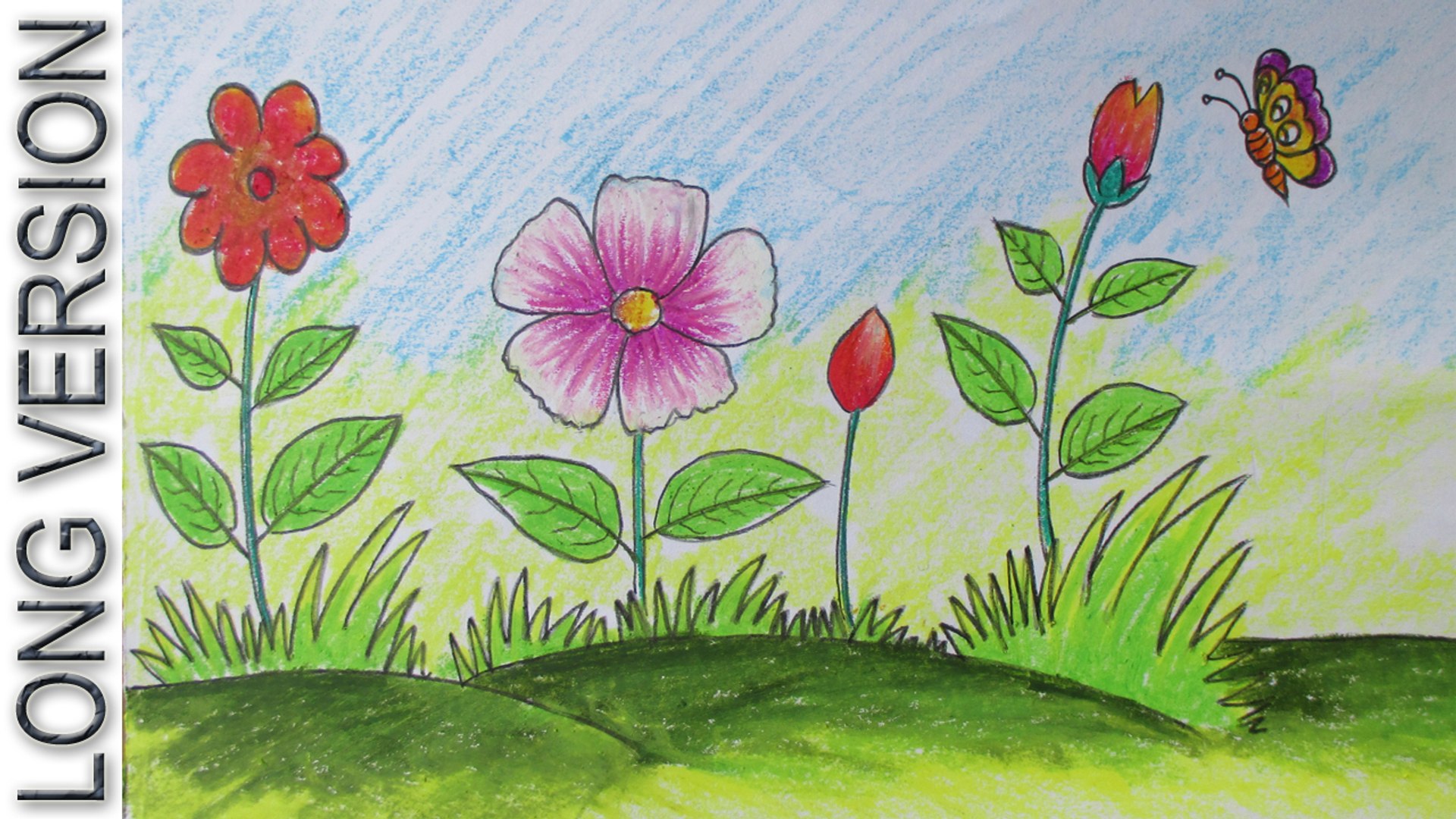Easy Flower Drawing For Kids