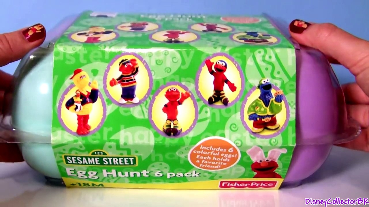 Sesame Street Surprise Eggs Cookie Monster Elmo Big Bird Egg Hunt