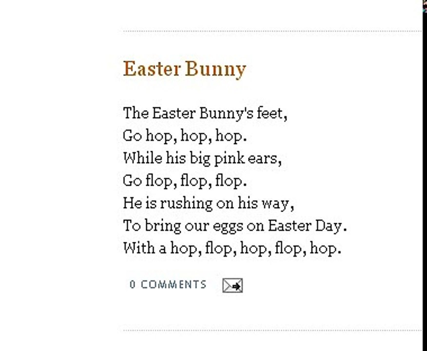 Easter Bunny Nursery Rhymes Songs With Lyrics and Action Poems For