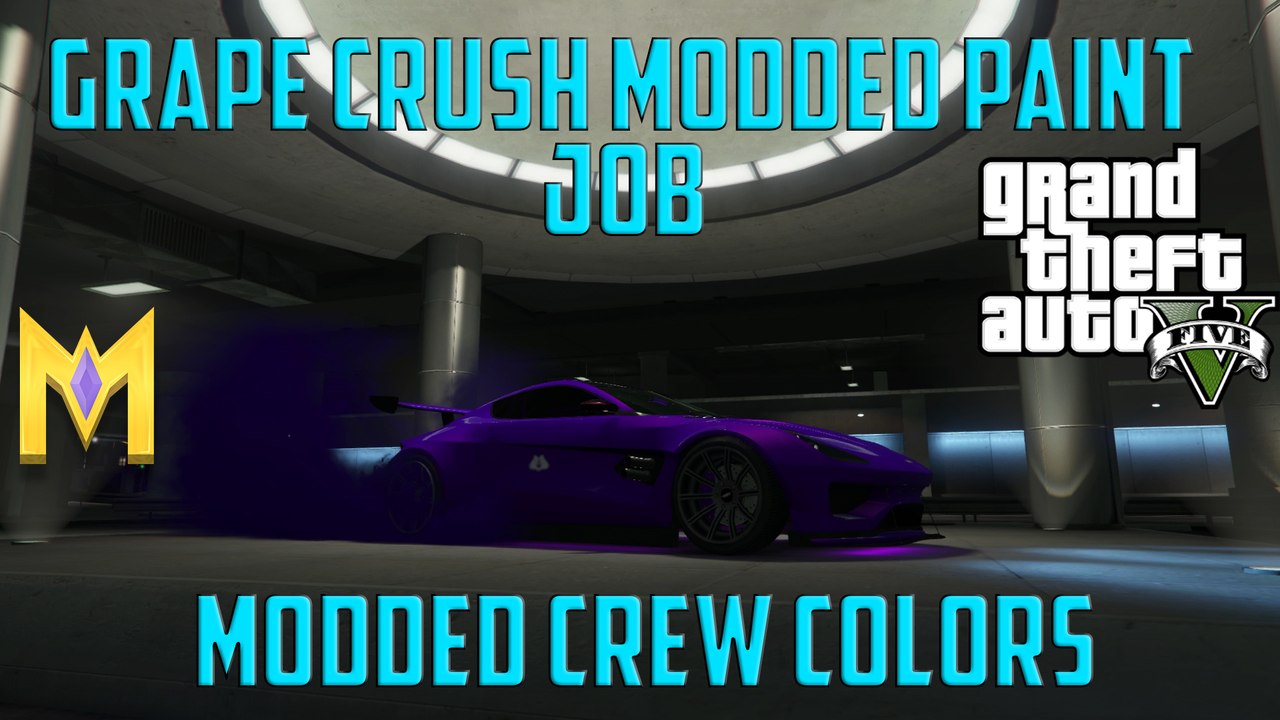 GTA 5 Online Modded Crew Colors NEW Grape Crush Modded Color "GTA 5