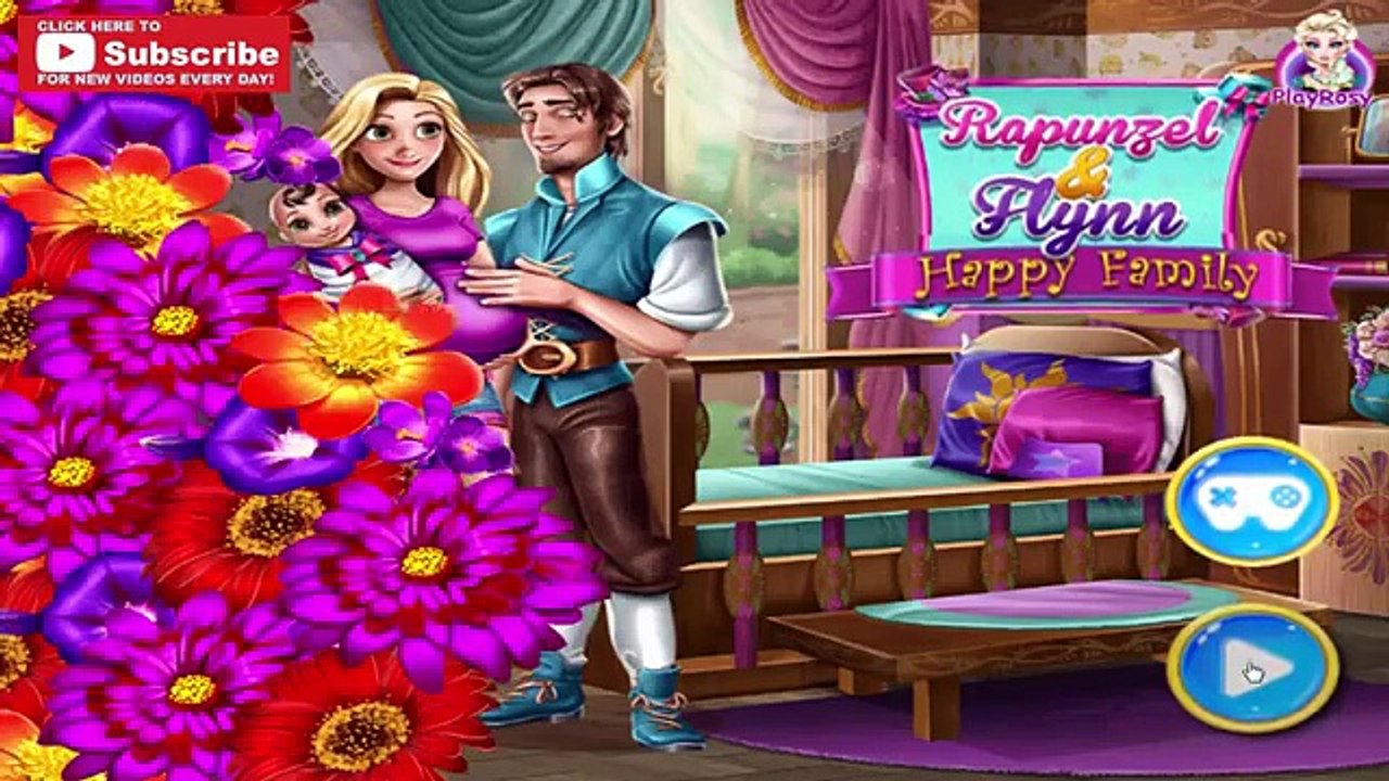 Rapunzel and Flynn Happy Family Pregnant Princess Fashion Dress Up