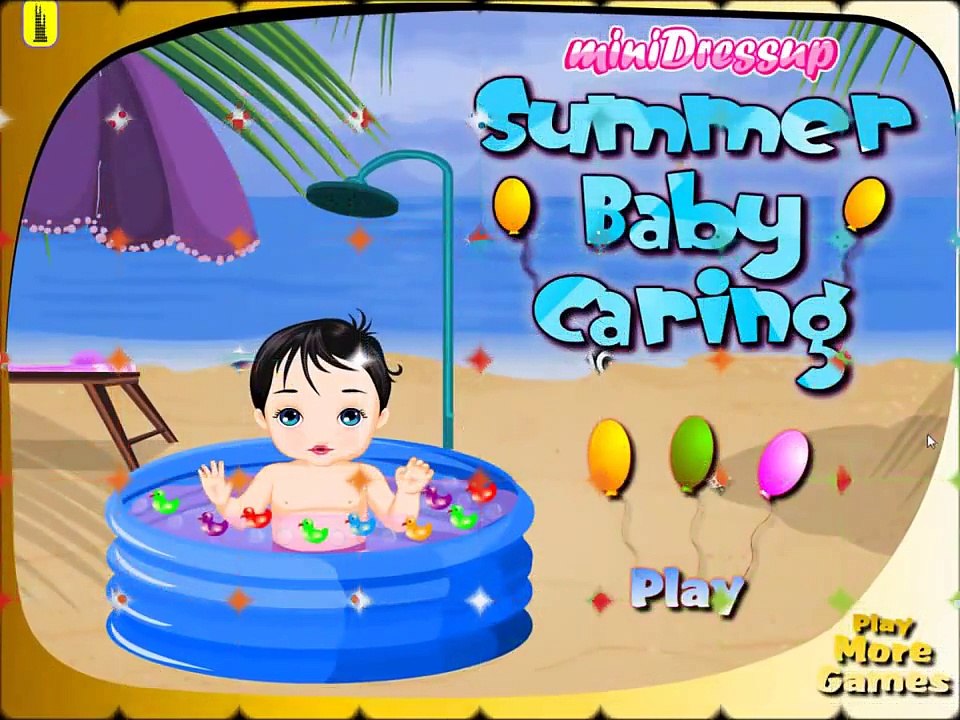Cute Summer Baby Caring, Bathing Game for all age Gameplay