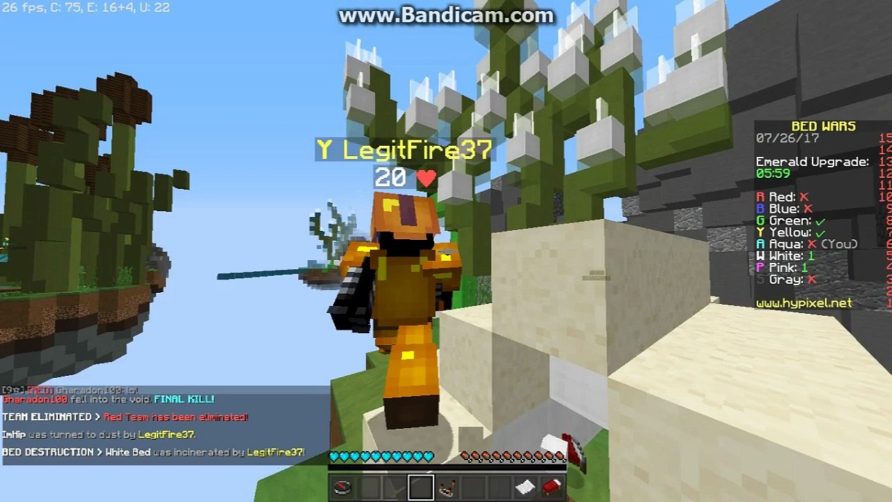 Players Teaming in Solo Bedwars On Hypixel video Dailymotion