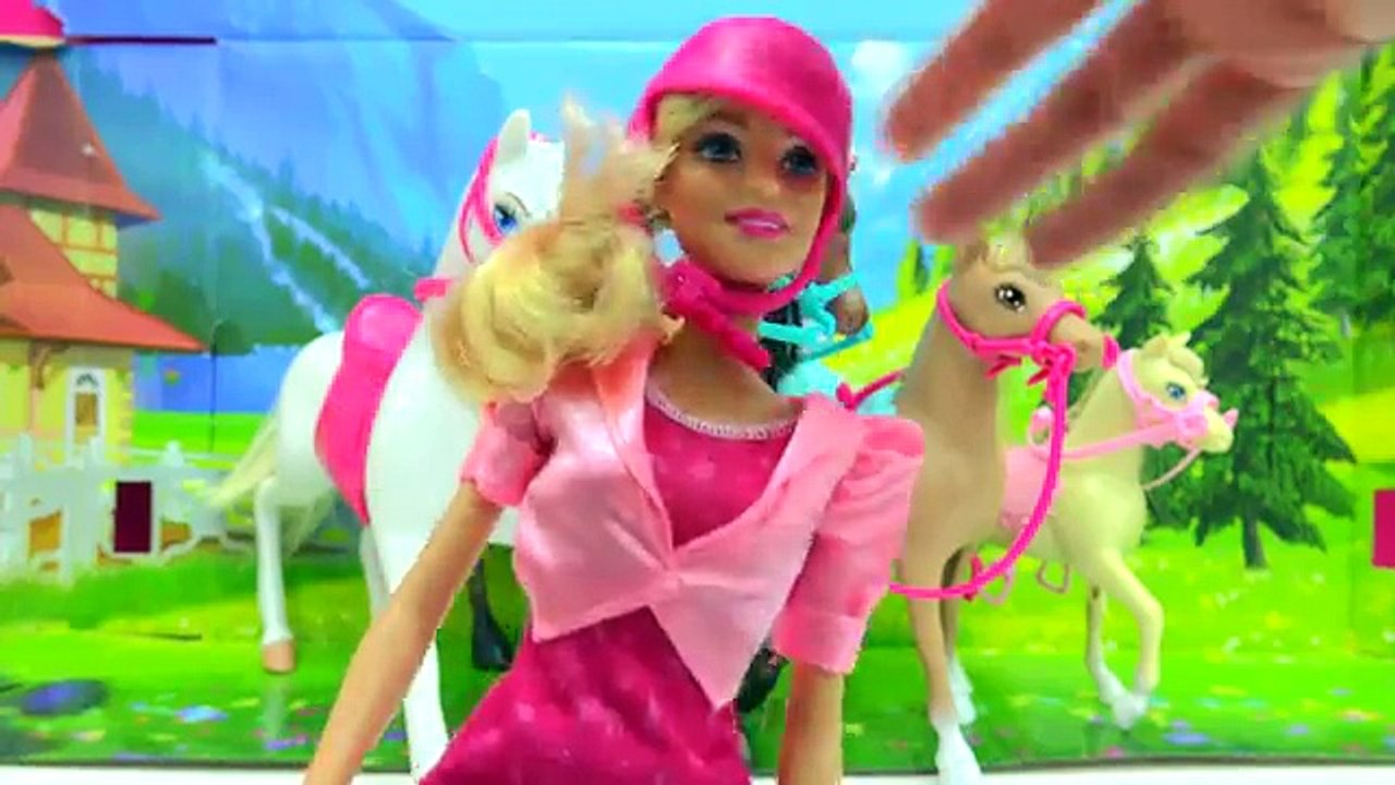 Barbie Horseback Riding Sisters + Wonder Woman Princess Diana Horse